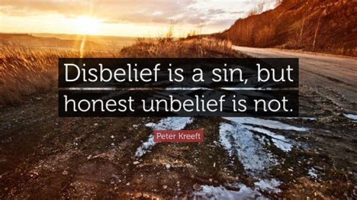 In disbelief or unbelief?