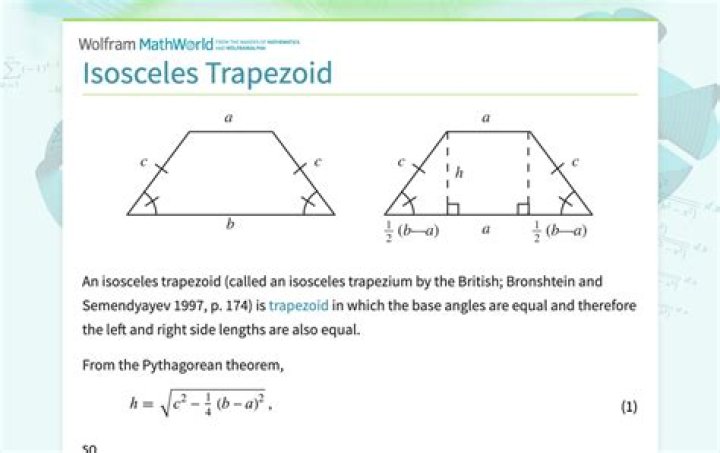 Is isosceles trapezoid a parallelogram?