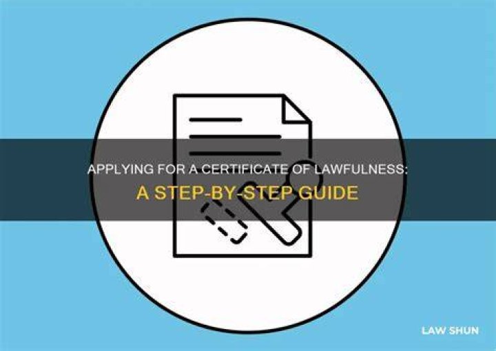Whats a certificate of lawfulness?